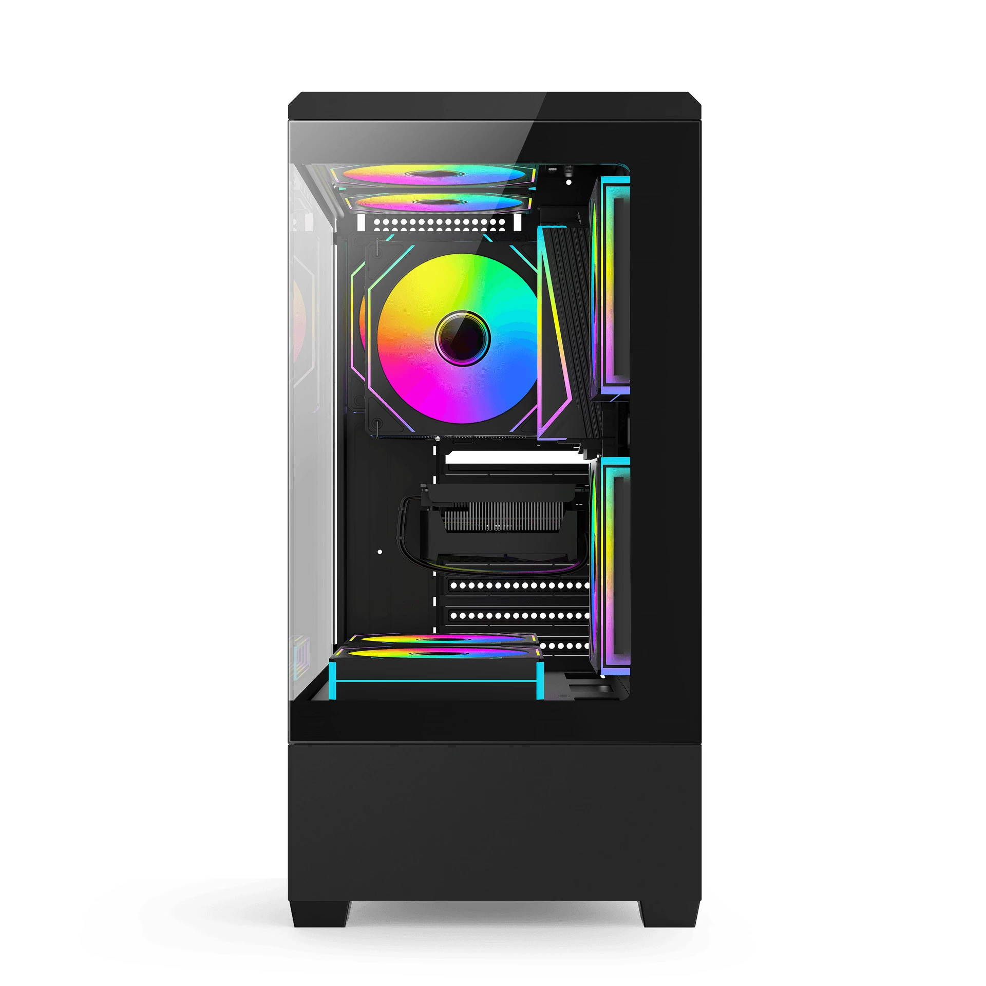 Aigo case Case ATX - C365 Black - 3 x 120 mm A-RGB fans included