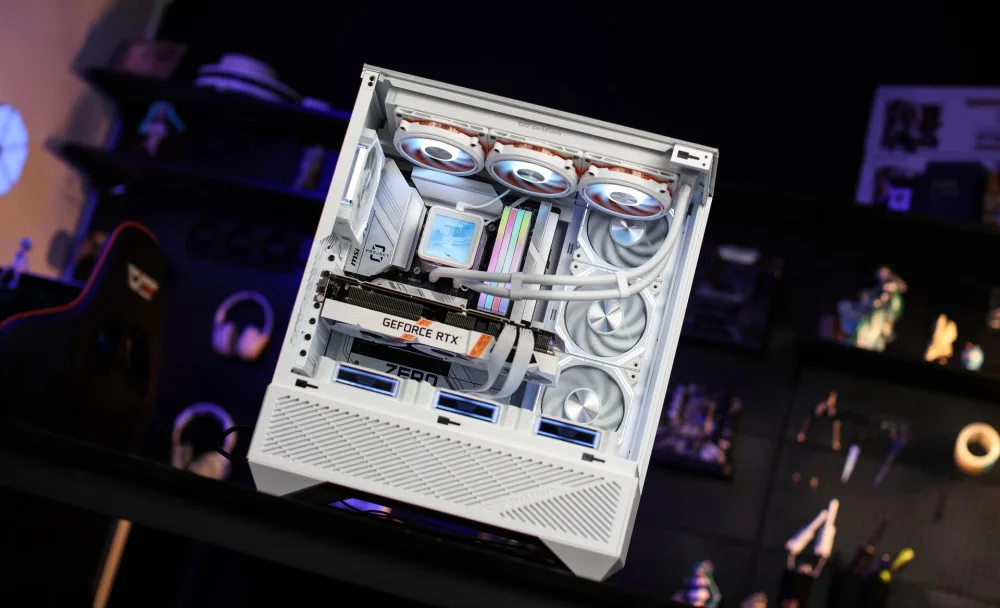 Darkflash case Case ATX - DY460 White - 4 x 120 mm A-RGB fans included, USB-C