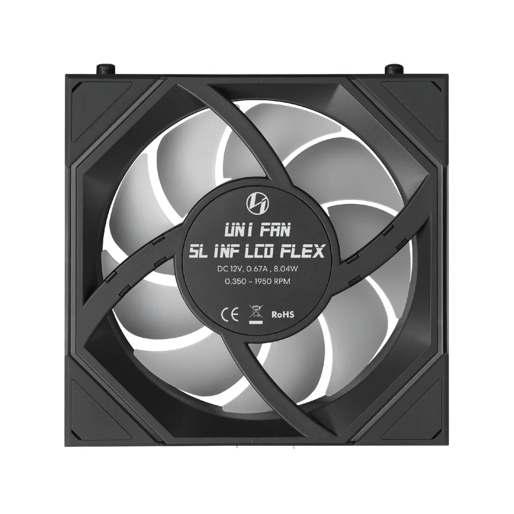 Вентилятор Lian Li SL-INF LCD FLEX Black Fan 120mm - 12SLIND1F1B