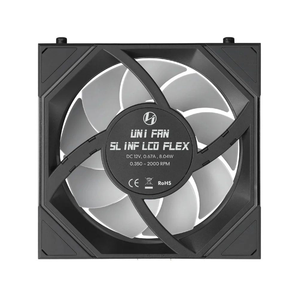 Вентиляторы Lian Li SL-INF FLEX LCD Fan Pack 3-in-1 Black, Reverse - G9F.12RSLIND1F3B.00
