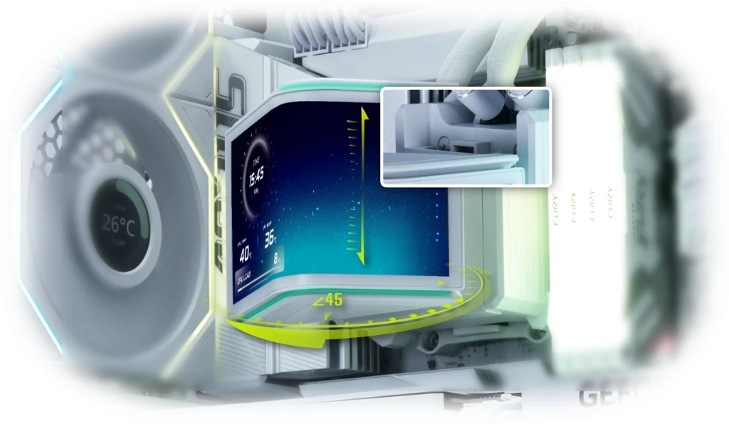 Охладител Lian Li HydroShift II OLED Curved 360 UNI FAN P28 LGA 1700 - G89.GHS2OLDC36PB.00