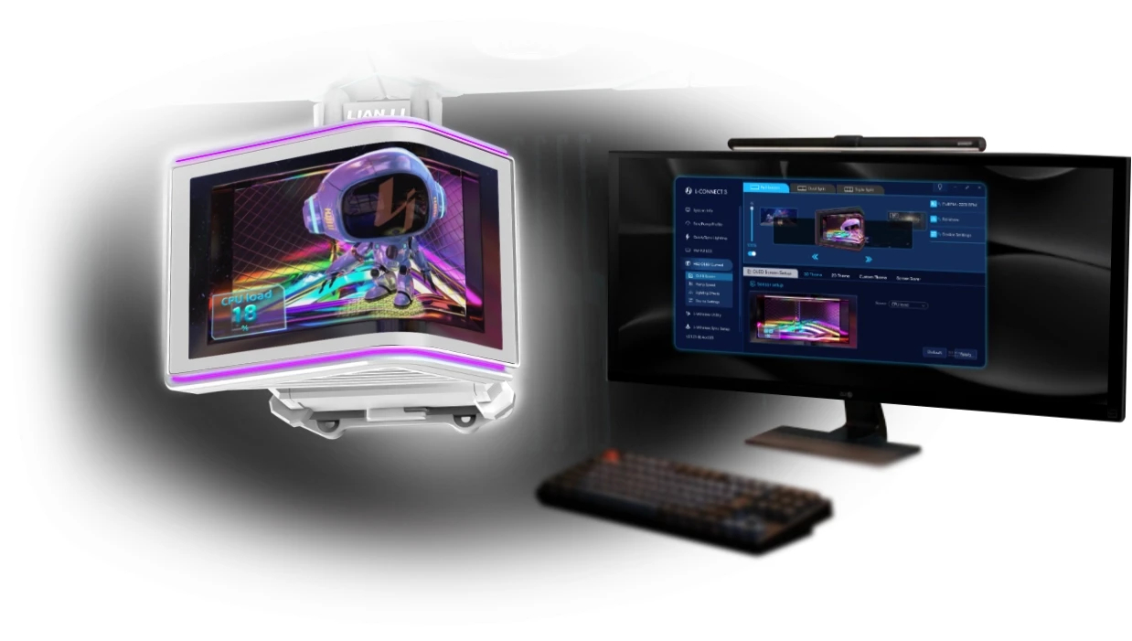 Охладител Lian Li HydroShift II OLED Curved 360 UNI FAN P28 LGA 1700 - G89.GHS2OLDC36PB.00